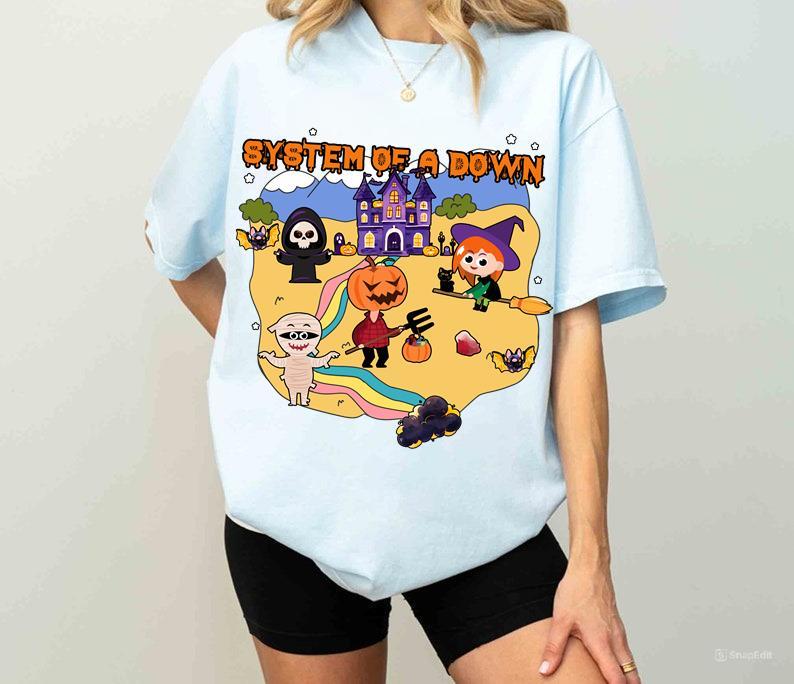 Halloween System Of A Down Shirt Scary Characters Horror Friend Tshirt Hoodie, Sweatshirt | PureTeeCo.com (Image 5)
