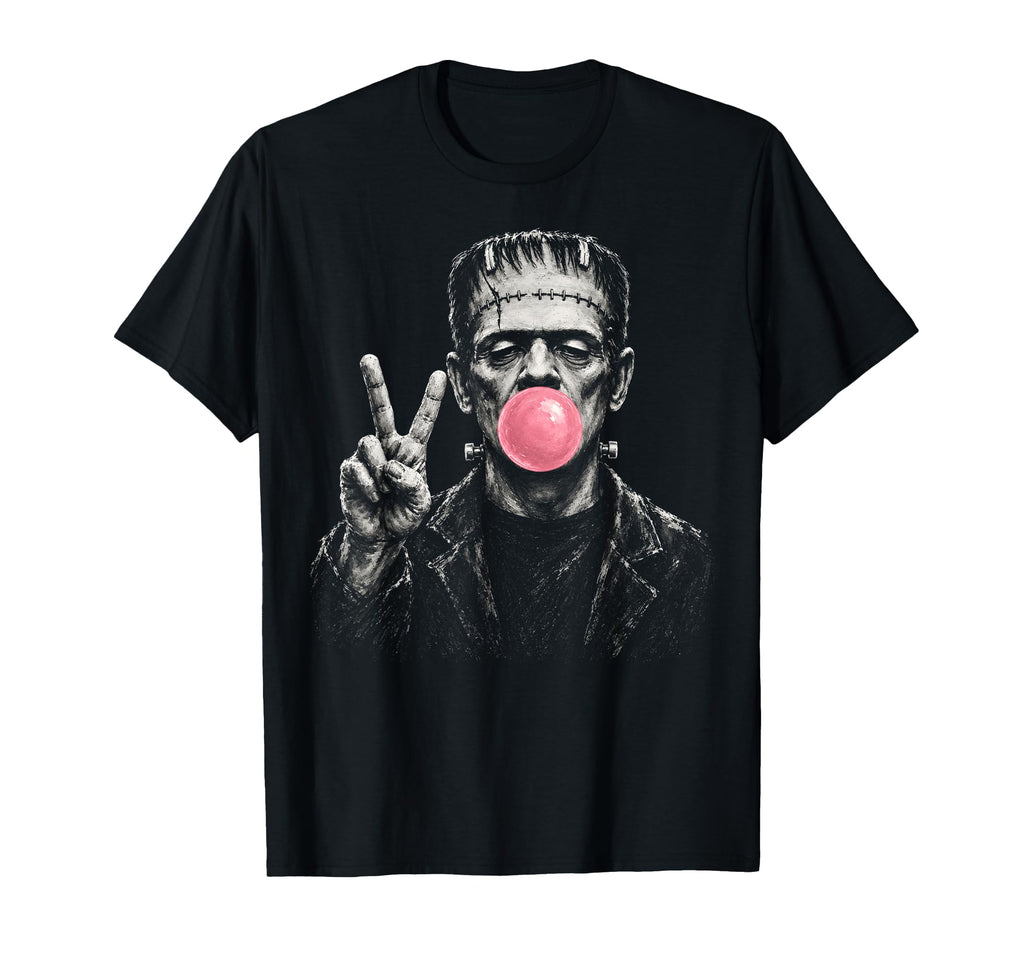 Vintage 90s Frankenstein Blowing Bubblegum Heart Sunglasses (1)