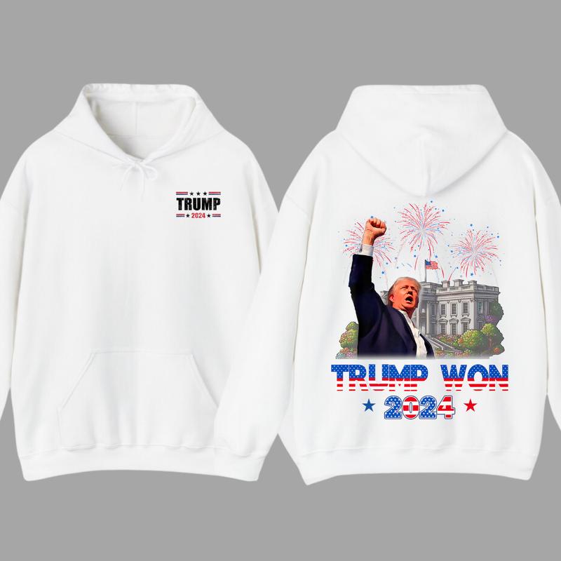 Trummmp Won 2024 Hoodie, t_shirt, President 47th Of White House Donald Trummp unisex T-Shirts, Sweatshirt (Image 2)