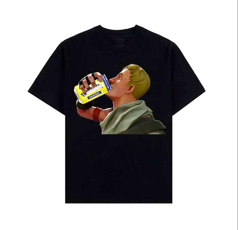 F0rtnite Beer T...Tea Shirt,  F0rtnite Shirt Graphic Tee Vintage Oversized Cotton Short Sleeve Streetwear... (Image 1)
