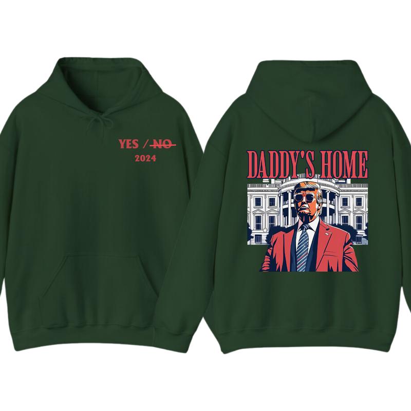 Men's Daddys Home Funny Truummp Shirt, 2024 Republican 2024 Funny Tee, Hoodie Make America Great Again Shirt,... (Image 8)