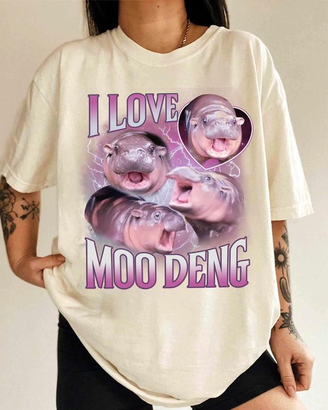 Moo Deng Shirt, I Love Moo Deng Shirt, Khao Kheow Open Zoo T-Shirt, Hippo Lover T-Shirt Hoodie, Sweatshirt (Image 3)