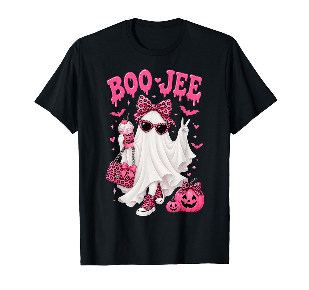 Boo-Jee Ghost Halloween Boo Jee Leopard Spooky Season Unisex T-shirt, Sweatshirt, Hoodie (1)