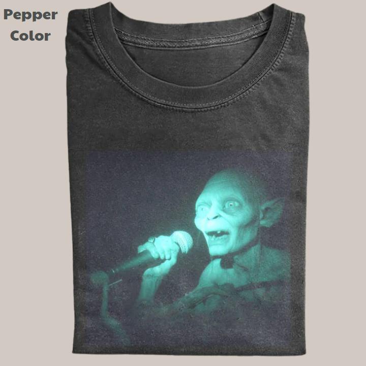 The Lord of the Rings Vintage Tee, Gollum Sing T-Shirt, Movies Graphic Tee, Unisex Meme Cringe Funny Dumb... (Image 1)
