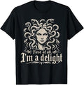 First I'M Delight Medusa Gorgon Retro Halloween Unisex T-shirt, Sweatshirt, Hoodie (1)