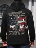 Unisex Graphic Pocket Drawstring Essentials Hoodie, Long Sleeve Sweatshirt for Daily Wear, Fashion Men's 4th Of... (Image 1)