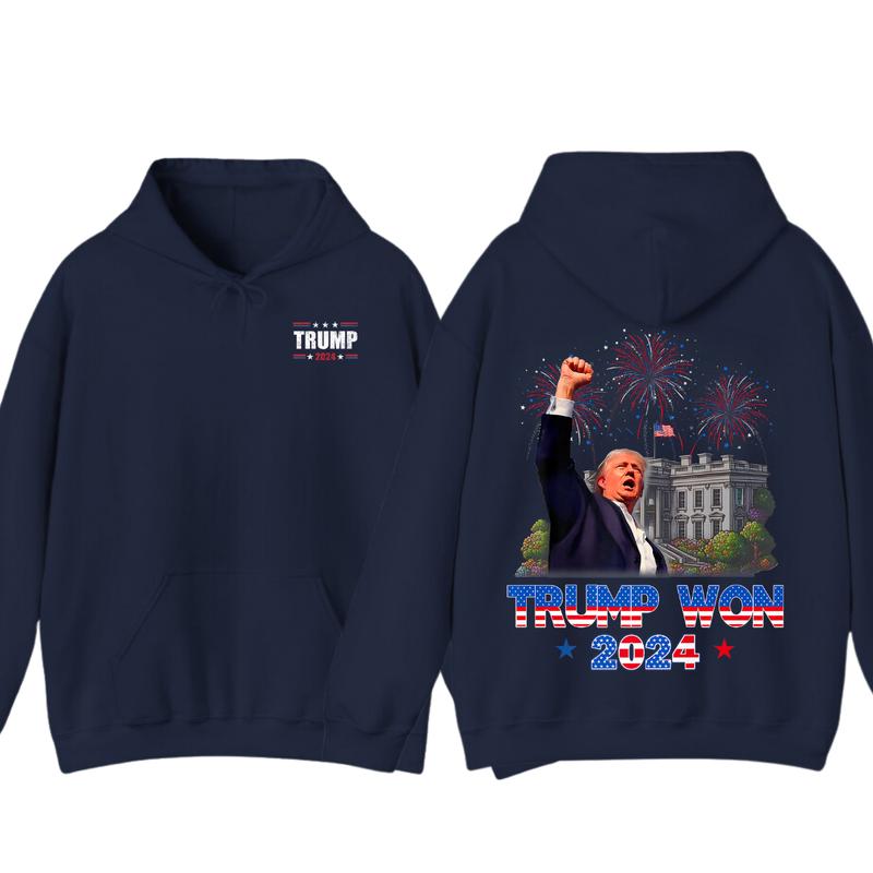 Trummmp Won 2024 Hoodie, t_shirt, President 47th Of White House Donald Trummp unisex T-Shirts, Sweatshirt (Image 9)