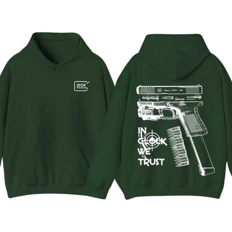 In GLock We Trust Hoodie - Glock Hoodie - Full Color Double Sided - Men's & Women's Classic Fit Long Sleeve... (Image 8)