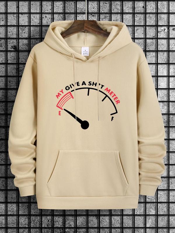 Men's Letter Graphic Print Drop Shoulder Hoodie, Casual Drawstring Pocket Sweatshirt, Daily Outdoor Men's... (Image 2)