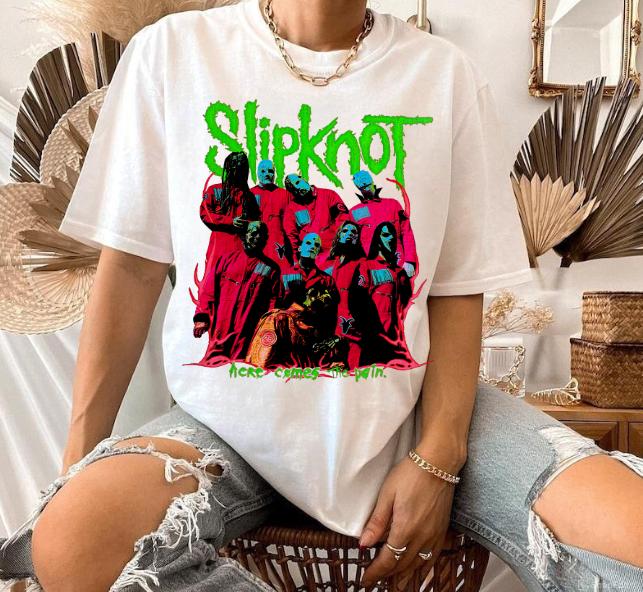 Slipknot Here Comes The Pain T-Shirt Metal band Gift For Fan, Hoodie, Sweatshirt | PureTeeCo.com (Image 2)
