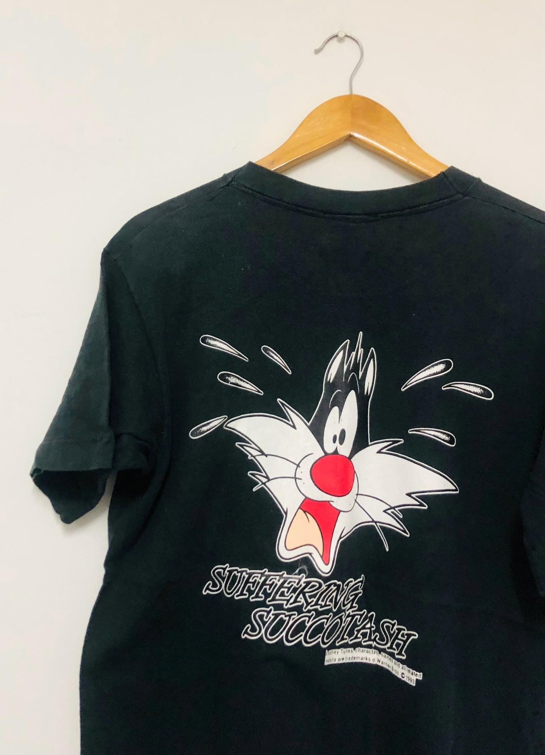Vintage 90s Sylvester 1993 Looney Tunes Cartoon American Animation 90s Animation Series Size Tee (3)