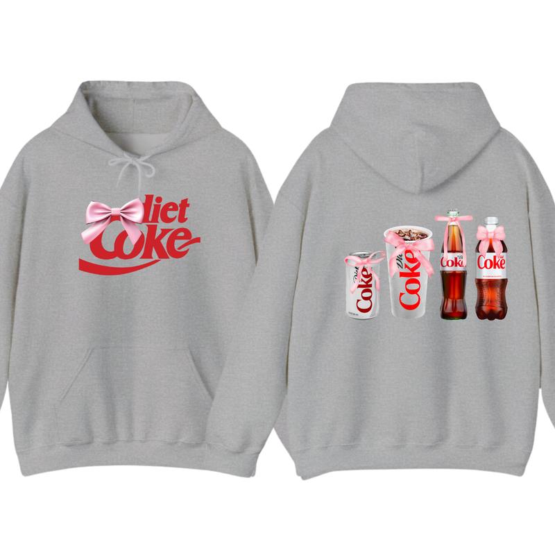 Diet Coke Coquette Hoodie T-shirt - Versatile Unisex  - Styles For Every Occasion (Image 4)