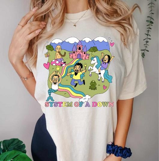 System of a Down T-shirt System of a Down Tee Cute Funny Gift Casual Cotton Hoodie, Sweatshirt | PureTeeCo.com (Image 2)