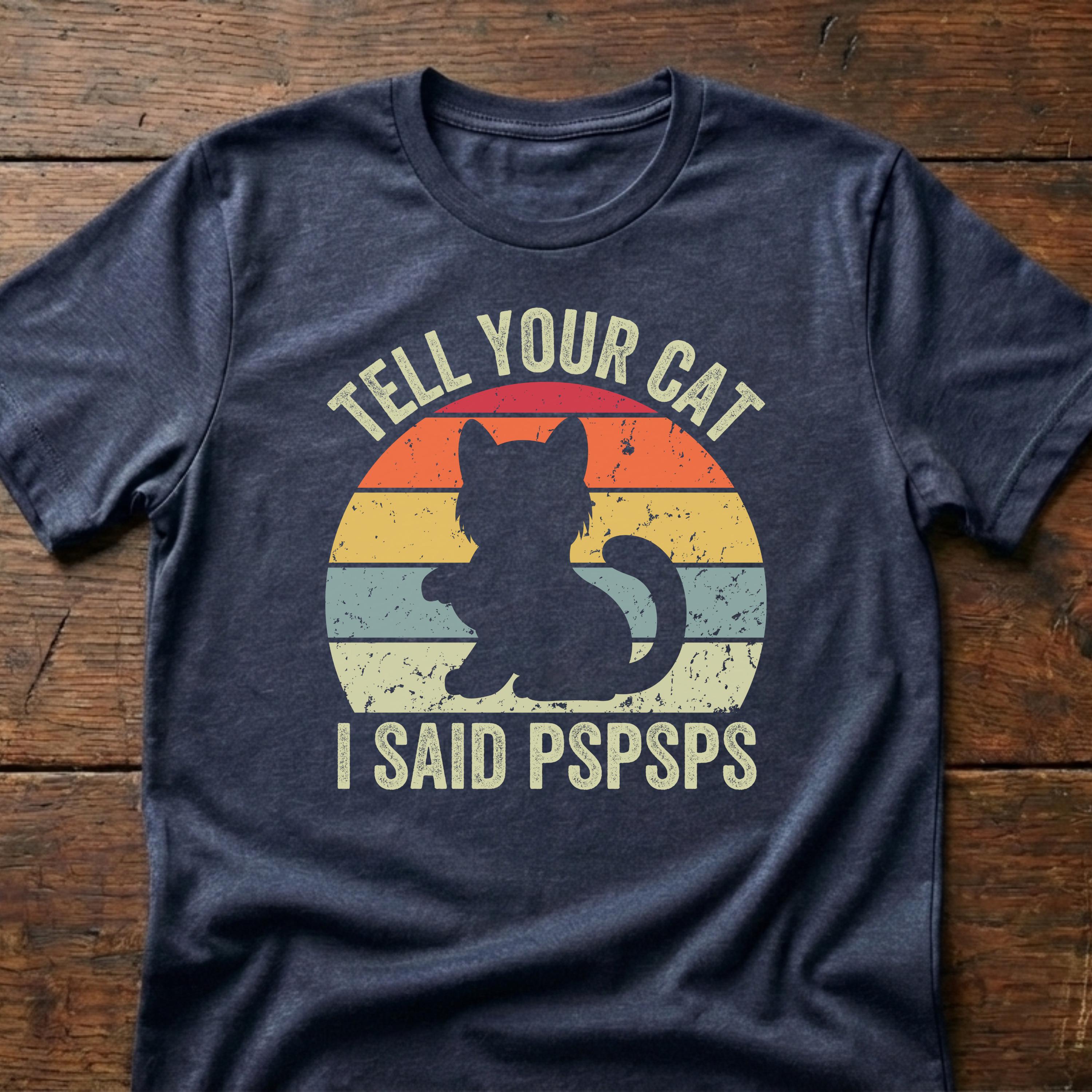 Tell Cat Said Pspsps Retro Sunset Unisex T-shirt, Sweatshirt, Hoodie (3)
