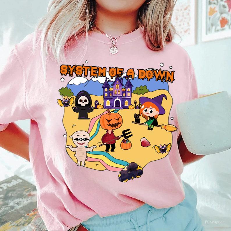 Halloween System Of A Down Shirt Scary Characters Horror Friend Tshirt Hoodie, Sweatshirt | PureTeeCo.com (Image 6)