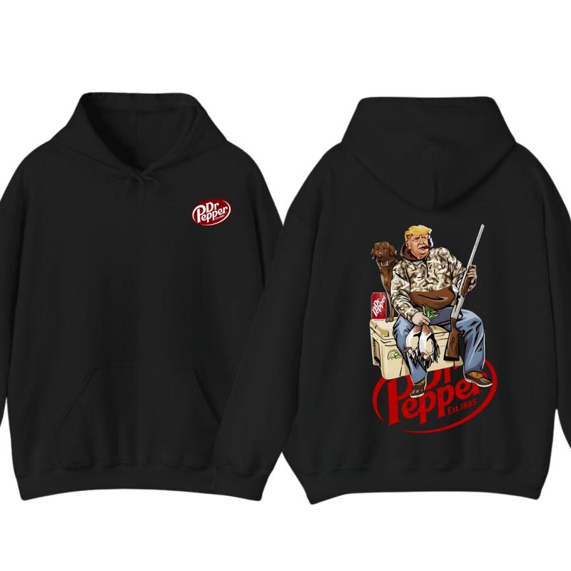 Hunter Trummm With Dr Pepper 2 Siders Hoodie, Camo Hunter Trumm Hoodie, Hunting Dog Hoodie, Election 2024 Gift,... (Image 1)