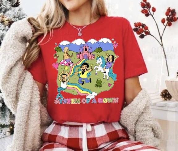 System of a Down T-shirt System of a Down Tee Cute Funny Gift Casual Cotton Hoodie, Sweatshirt | PureTeeCo.com (Image 5)