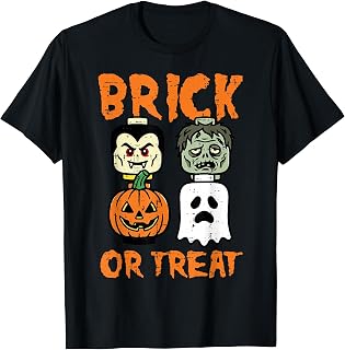 Halloween Brick Treat Building Blocks Costume Unisex T-shirt, Sweatshirt, Hoodie (1)