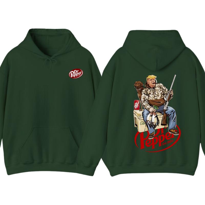 Hunter Trummm With Dr Pepper 2 Siders Hoodie, Camo Hunter Trumm Hoodie, Hunting Dog Hoodie, Election 2024 Gift,... (Image 8)