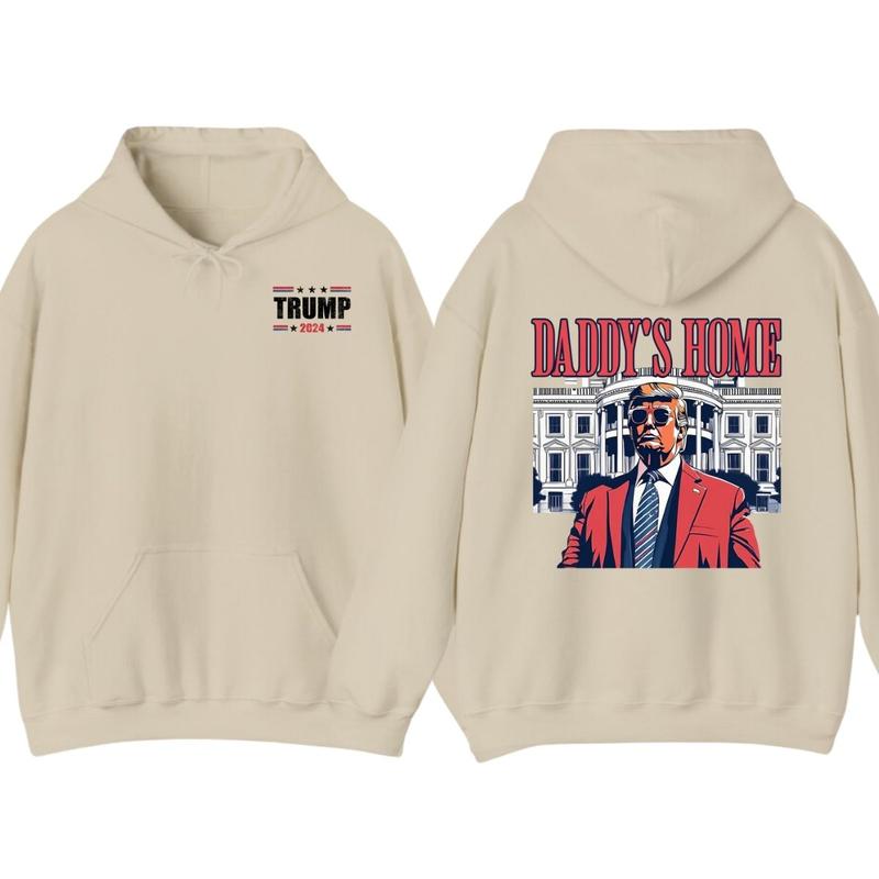 Daddy's Home Trummp Pink 2024 Maga 2024 Trummp Return 45 47 Tshirt - Sweatshirt (Image 2)