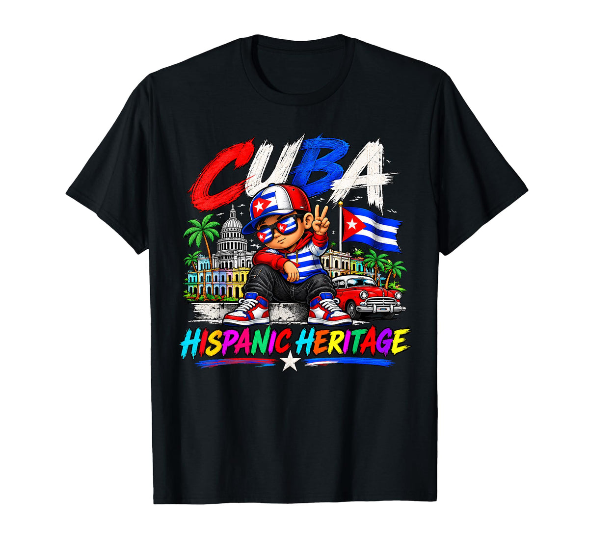 Hispanic Heritage Month Cuban Flag Cuba Boy Kid Unisex T-shirt, Sweatshirt, Hoodie (1)