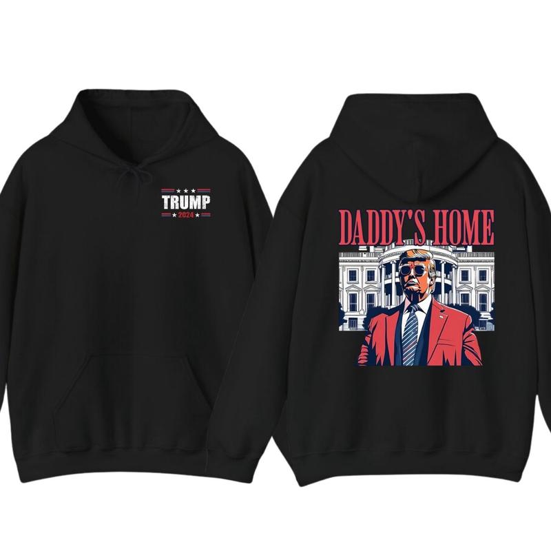 Daddy's Home Trummp Pink 2024 Maga 2024 Trummp Return 45 47 Tshirt - Sweatshirt (Image 1)