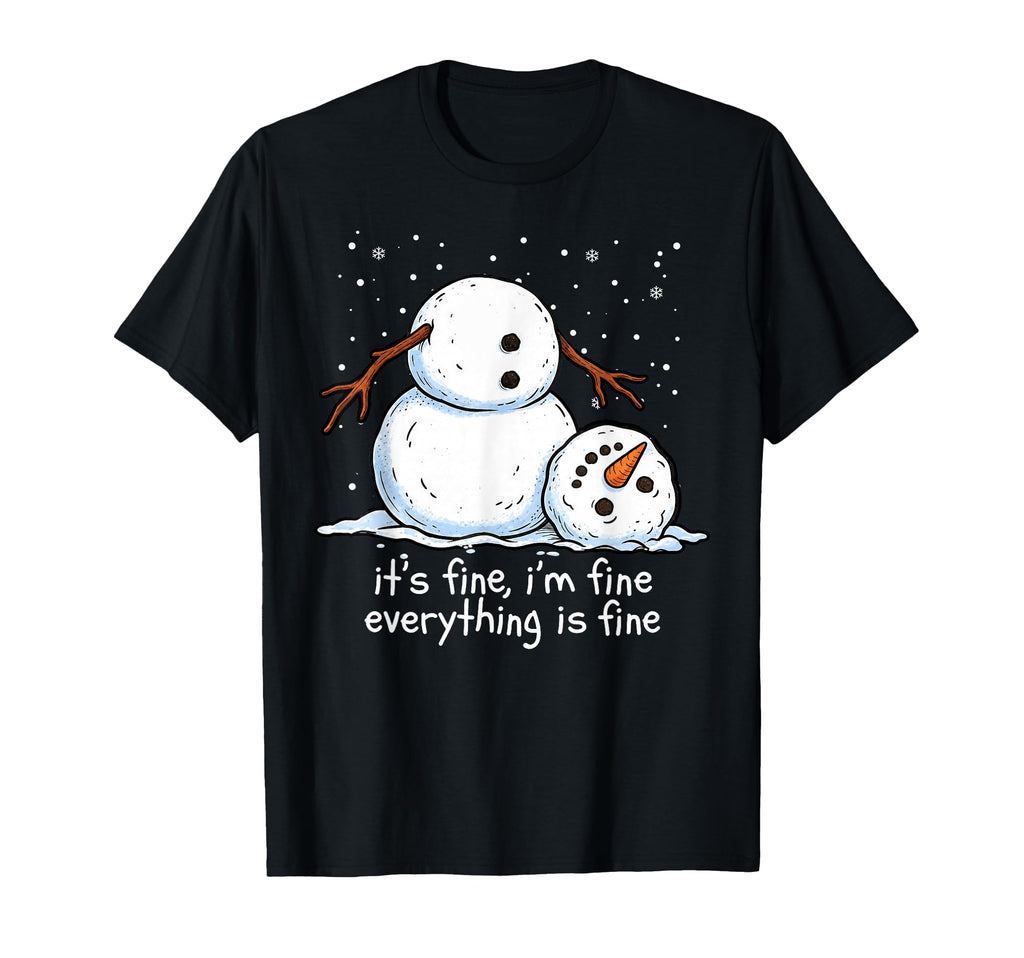 It'S Fine I'M Fine Everything Fine Snowman Christmas Unisex T-shirt, Sweatshirt, Hoodie (1)