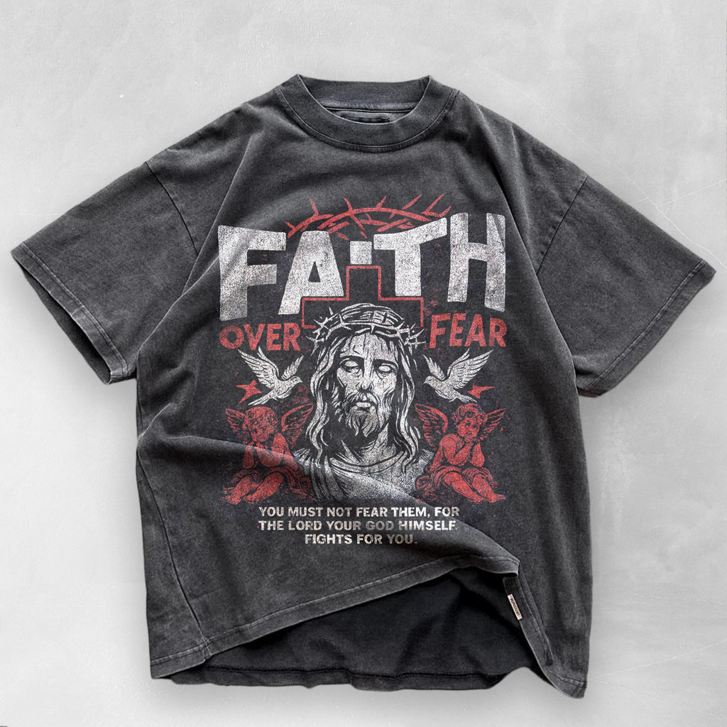 Faith Fear Christian Jesus Unisex T-shirt, Sweatshirt, Hoodie (2)