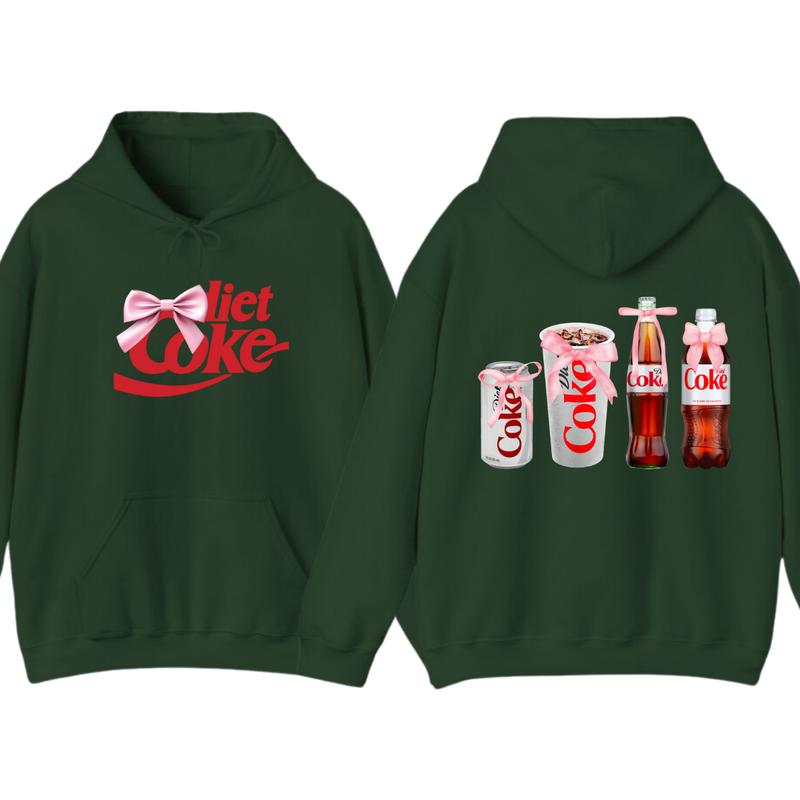 Diet Coke Coquette Hoodie T-shirt - Versatile Unisex  - Styles For Every Occasion (Image 8)