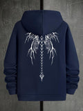 Men's Angel Wings Print Hoodie, Fashion Casual Regular Fit, Drawstring Pocket Sweatshirt for Outdoor Daily... (Image 1)
