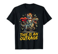 Cat Riding Dinosaur Outrage Unisex T-shirt, Sweatshirt, Hoodie (1)