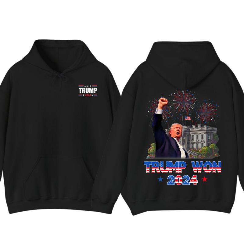 Trummmp Won 2024 Hoodie, t_shirt, President 47th Of White House Donald Trummp unisex T-Shirts, Sweatshirt (Image 1)