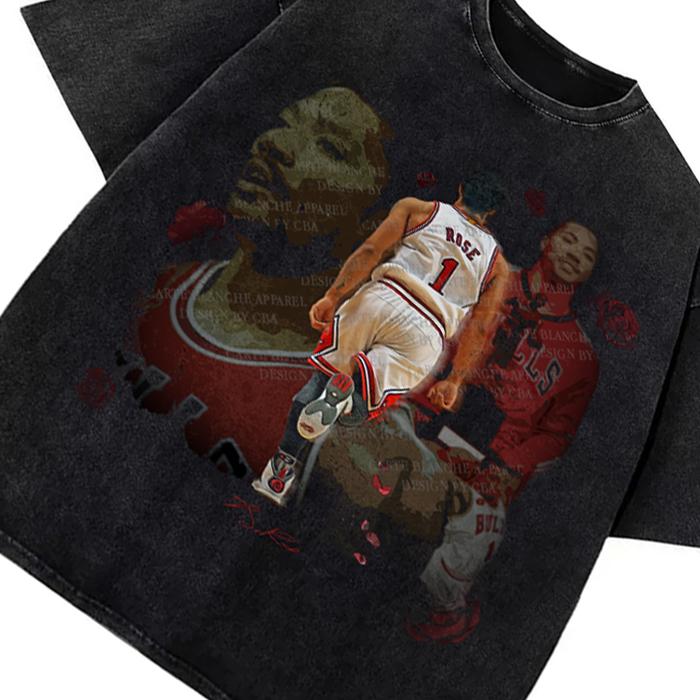 Thank You Derrick Rose Retirement Basketball Career Tribute Custom Graphic Tee Design By CBA Hoodie, Sweatshirt (Image 4)