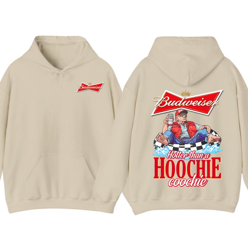 Budweiserr, Beer, Budweiser Hotter than a Hoochie Coochie Beer 2 Sides Hoodie, For Men, For Women T-Shirts,... (Image 5)