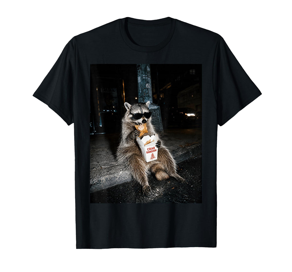 Raccoon Eating Crab Rangoon Street Feral Unisex T-shirt, Sweatshirt, Hoodie (1)