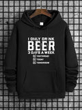 Unisex Men's Initial Print Drop Shoulder Essentials Hoodie, Fashion Sweatshirt with Drawstring Pockets, Men's... (Image 1)