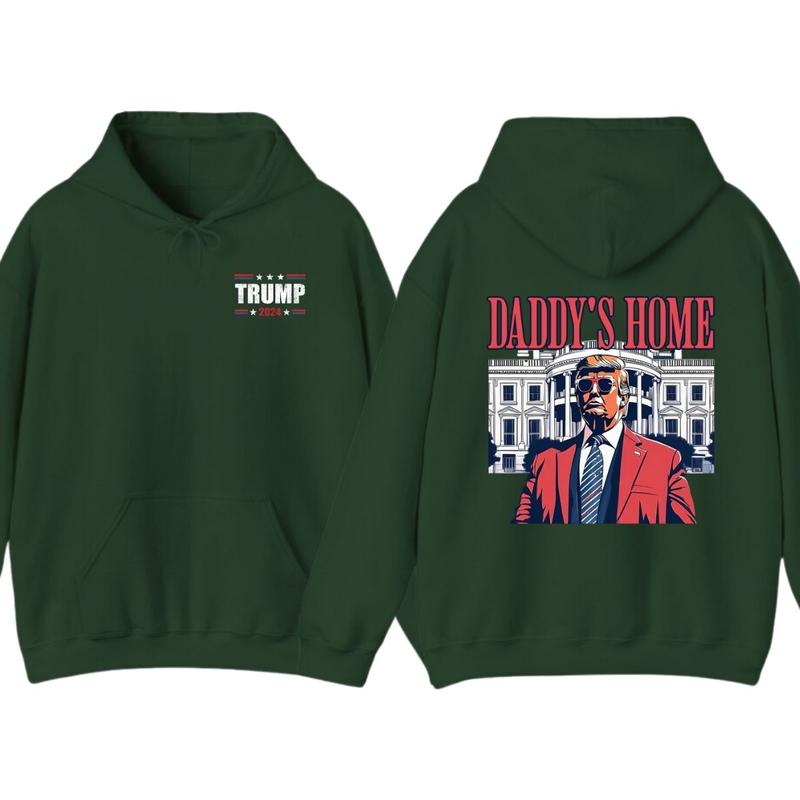 Daddy's Home Trummp Pink 2024 Maga 2024 Trummp Return 45 47 Tshirt - Sweatshirt (Image 5)