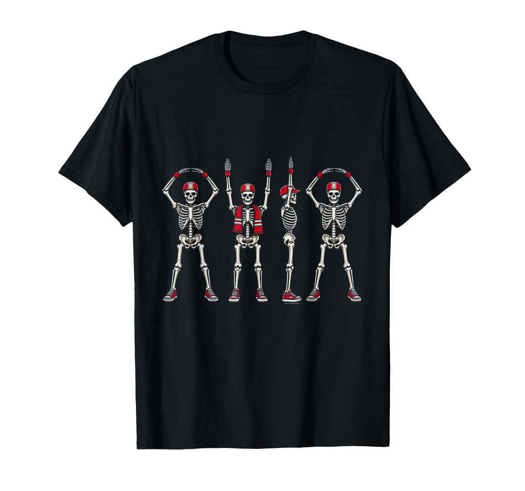 O-H-I-O State Skeletons Ohio Halloween Buckeye Group Unisex T-shirt, Sweatshirt, Hoodie (1)