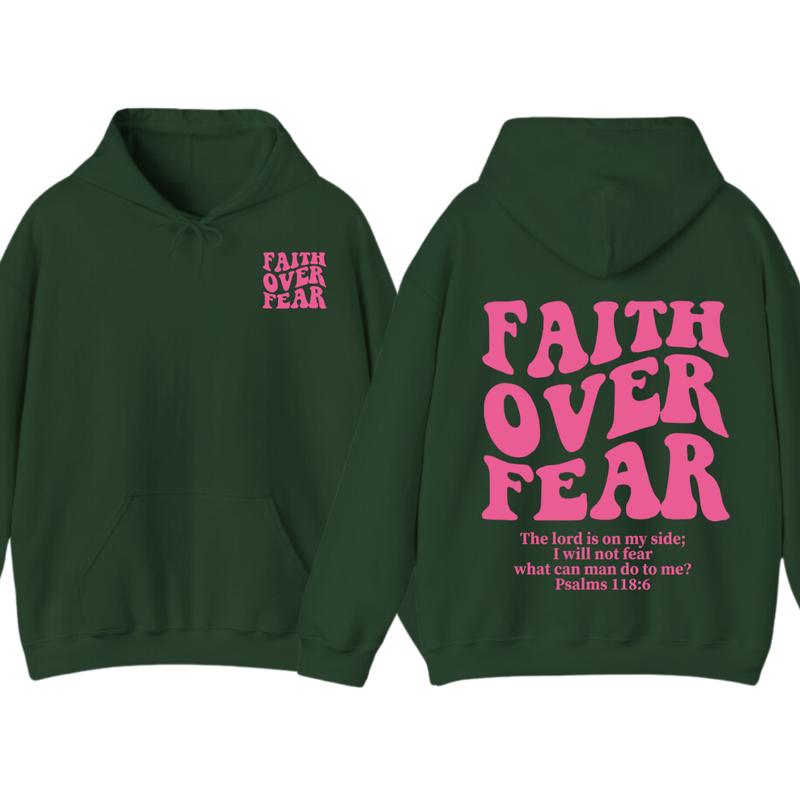 Faith Over Fear Christian Hoodie Bible Verse, Jesus Hoodie, Church hoodie, unisex T-Shirts, Sweatshirt (Image 7)