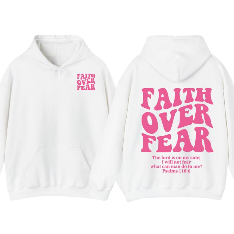 Faith Over Fear Christian Hoodie Bible Verse, Jesus Hoodie, Church hoodie, unisex T-Shirts, Sweatshirt (Image 2)