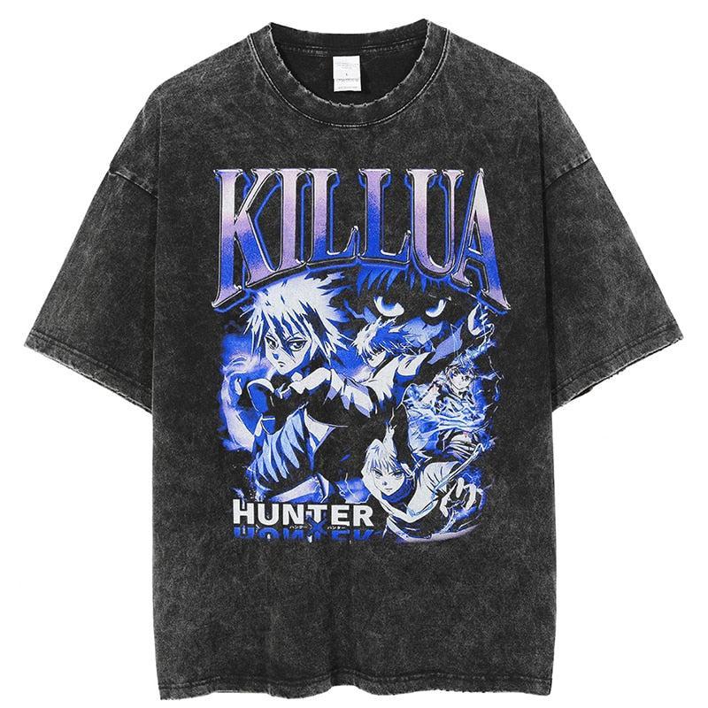 Hunter x Hunter Killua II Vintage Graphic T-Shirt Menswear Top Underwear Tshirt Man Streetwear Crewneck... (Image 1)
