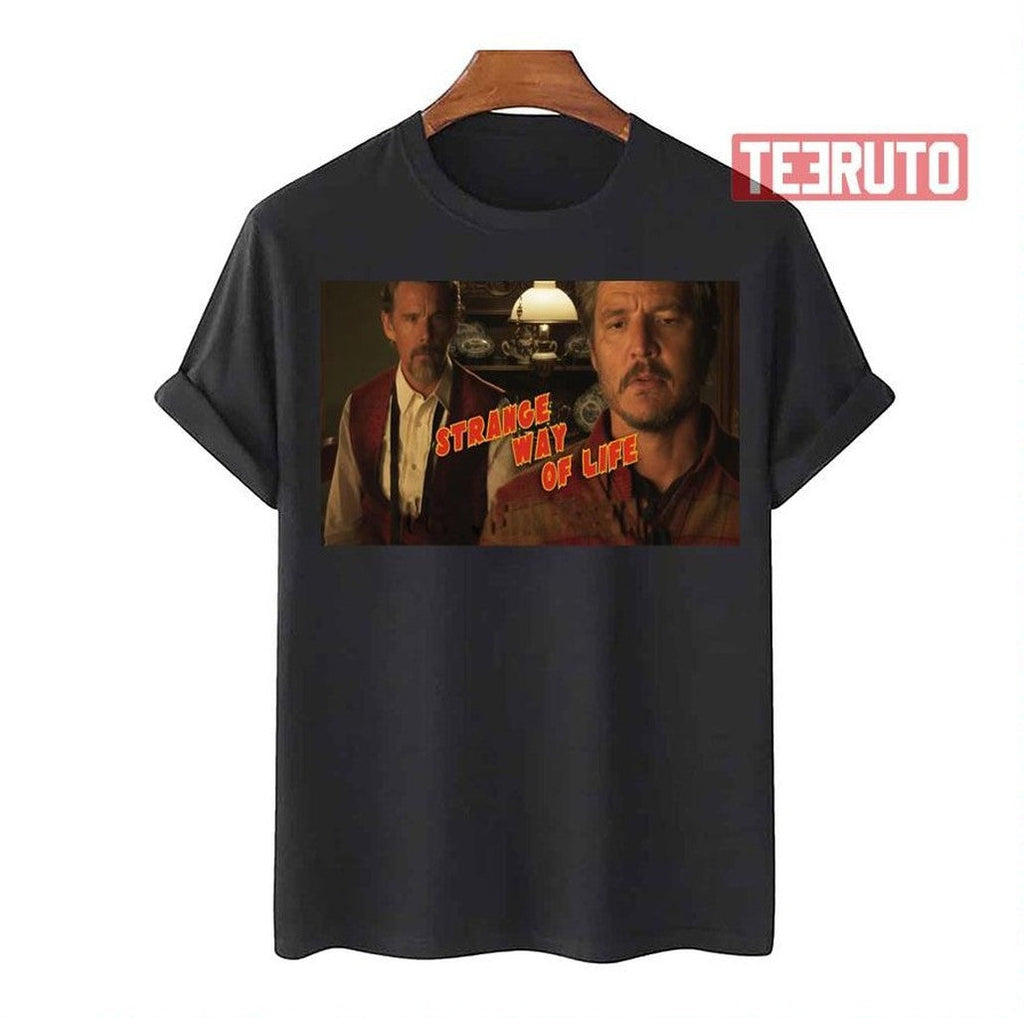 Pedro Pascalstrange Way Of Life Unisex T-Shirt Hoodie, Sweatshirt | PureTeeCo.com (Image 1)