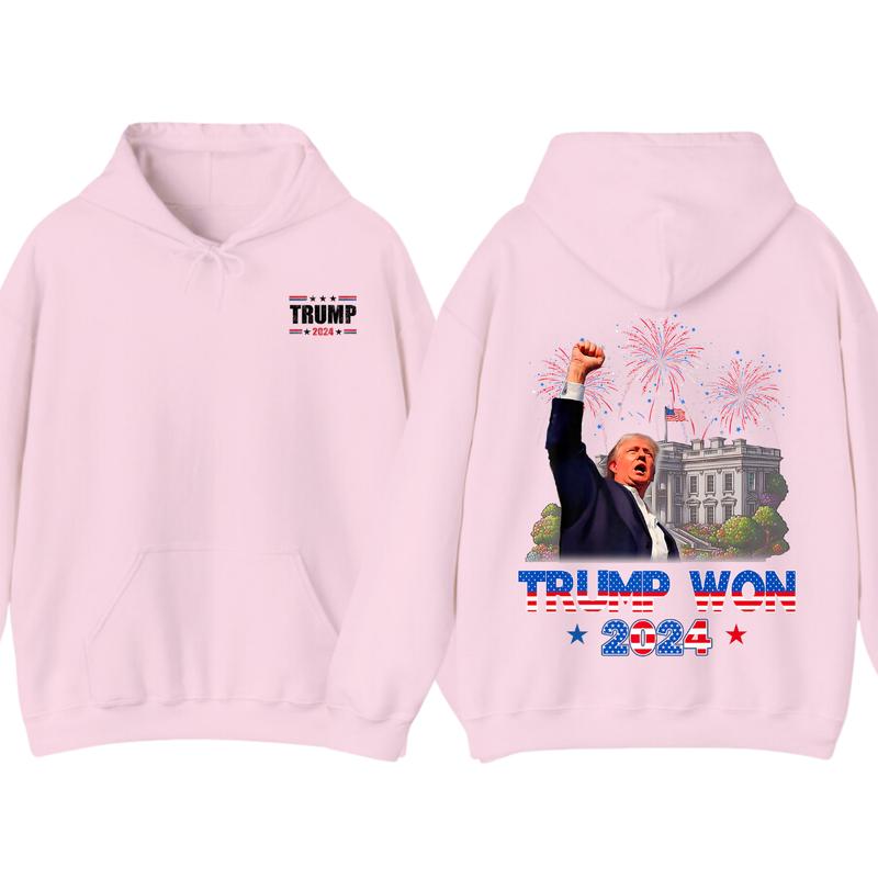 Trummmp Won 2024 Hoodie, t_shirt, President 47th Of White House Donald Trummp unisex T-Shirts, Sweatshirt (Image 6)