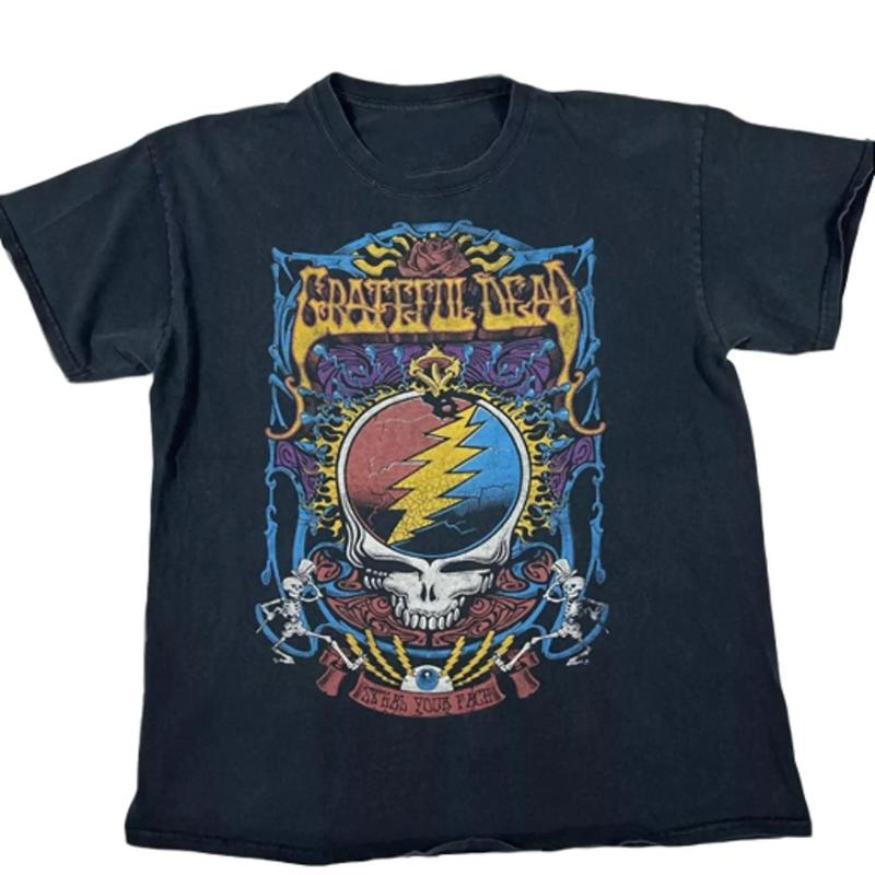 Grateful Dead Steal Your Face Tie Dye Skull America, Shirt For Fan Menswear Top Underwear Man Tshirt Streetwear... (Image 1)