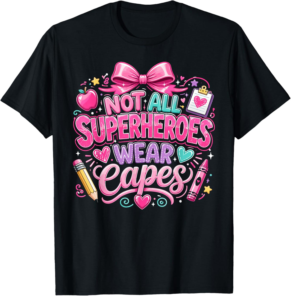 Superheroes Capes End School Teacher Unisex T-shirt, Sweatshirt, Hoodie (1)