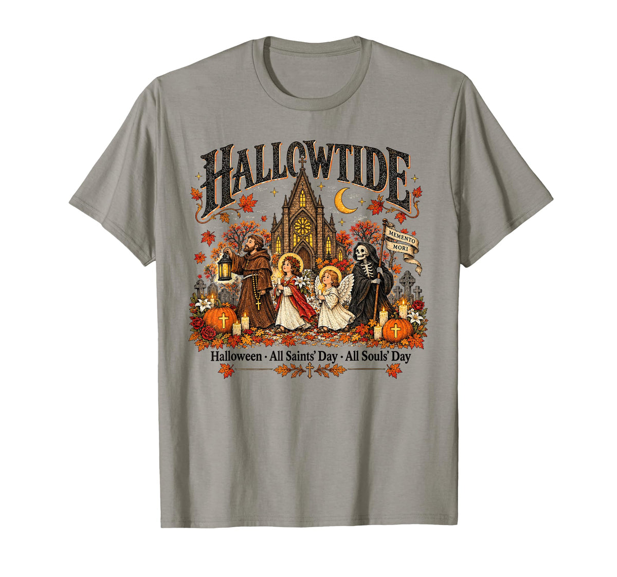 Hallowtide Catholic Saints Souls Memento Mori Unisex T-shirt, Sweatshirt, Hoodie (1)