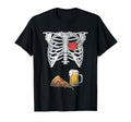 Dad Skeleton Halloween Beer Pizza Pregnancy Couple Unisex T-shirt, Sweatshirt, Hoodie (1)