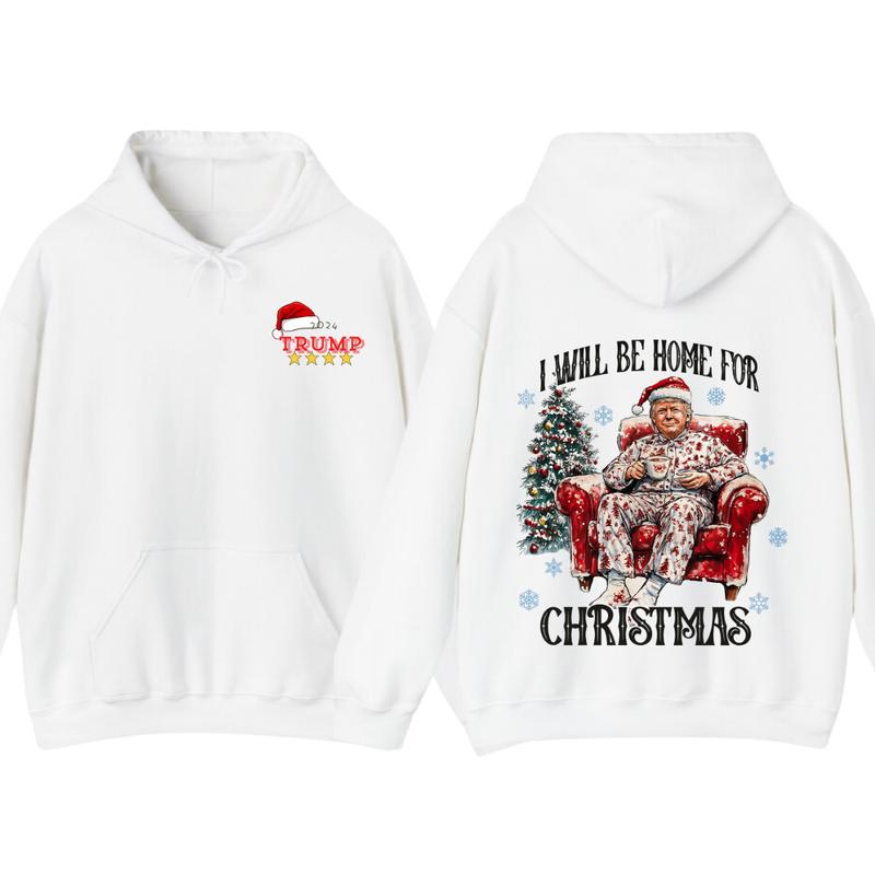 I will be home for christmas - Humorous Trummp Christmas T-Shirt, Hoodie, Believe in the magic Ã² America make... (Image 2)