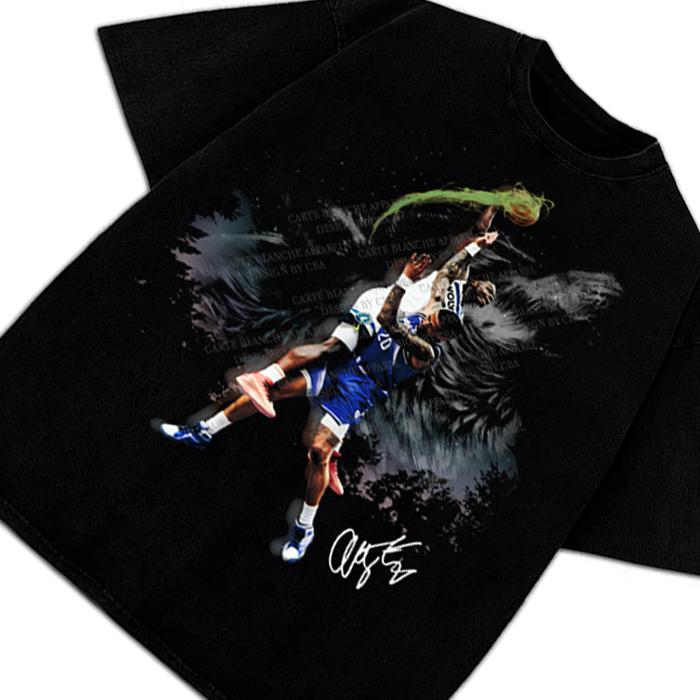 Anthony Edwards Minnesota Howling Wolves Dunk Custom Design Graphic T-Shirt Crewneck Cotton Hoodie, Sweatshirt (Image 3)