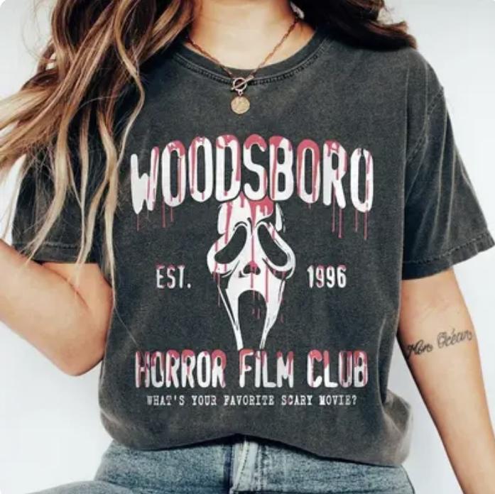 Wood Horror Scary Halloween Shirt, Spooky Season Shirt, Scream Ghost Shirt Vintage Halloween Tshirt, Horror... (Image 1)